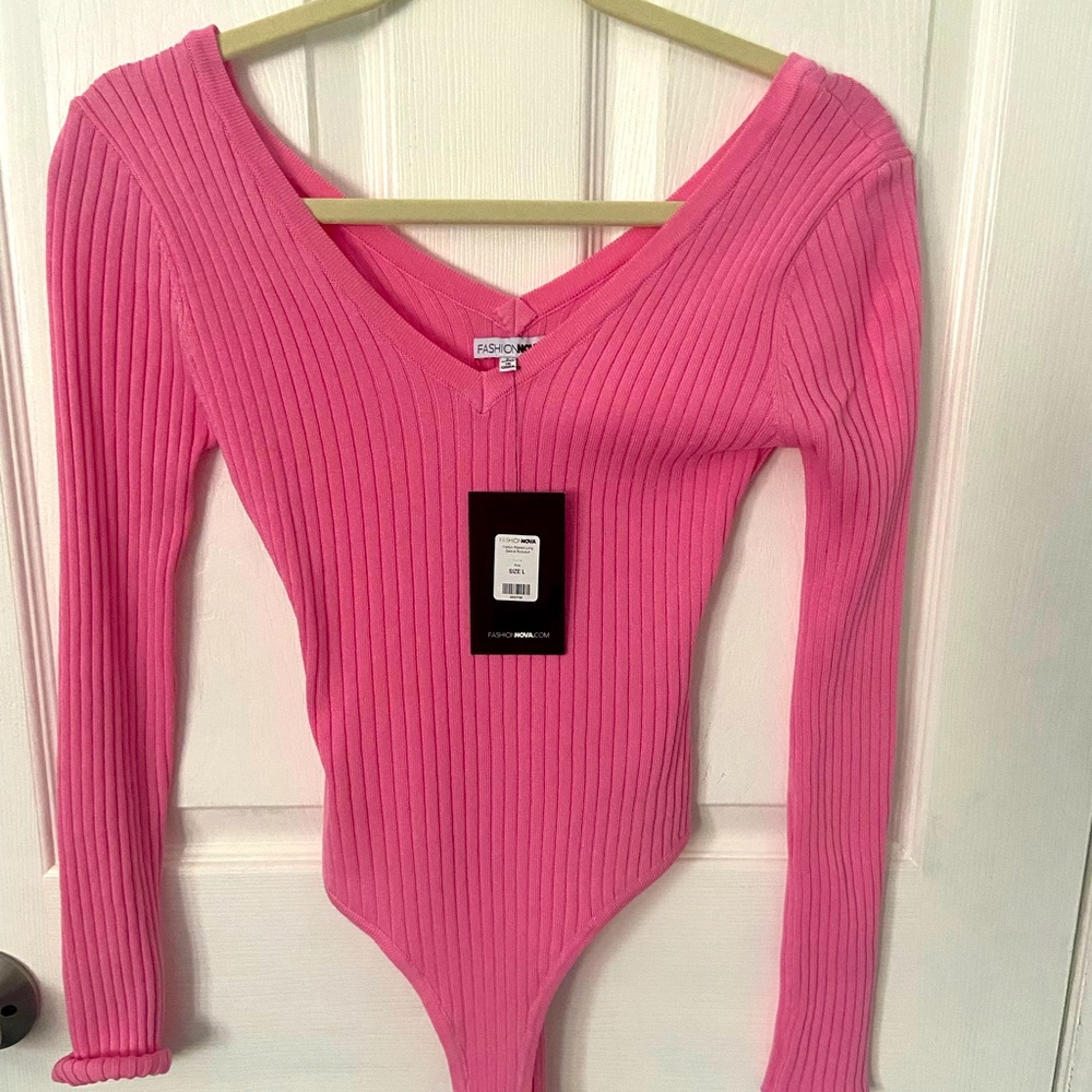 Fashion nova pink body suit